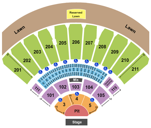 White River Amphitheatre Thomas Rhett Seating Chart